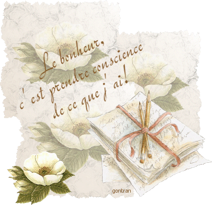 le bonheut ,c'est jtendte conscience de ce que j' ai!
